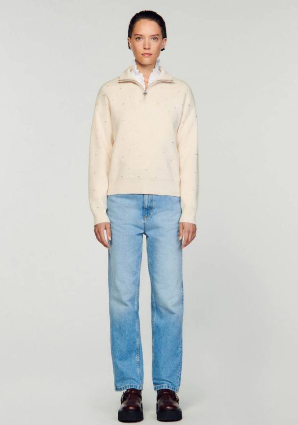 СВИТЕР В СТРАЗЫ SANDRO