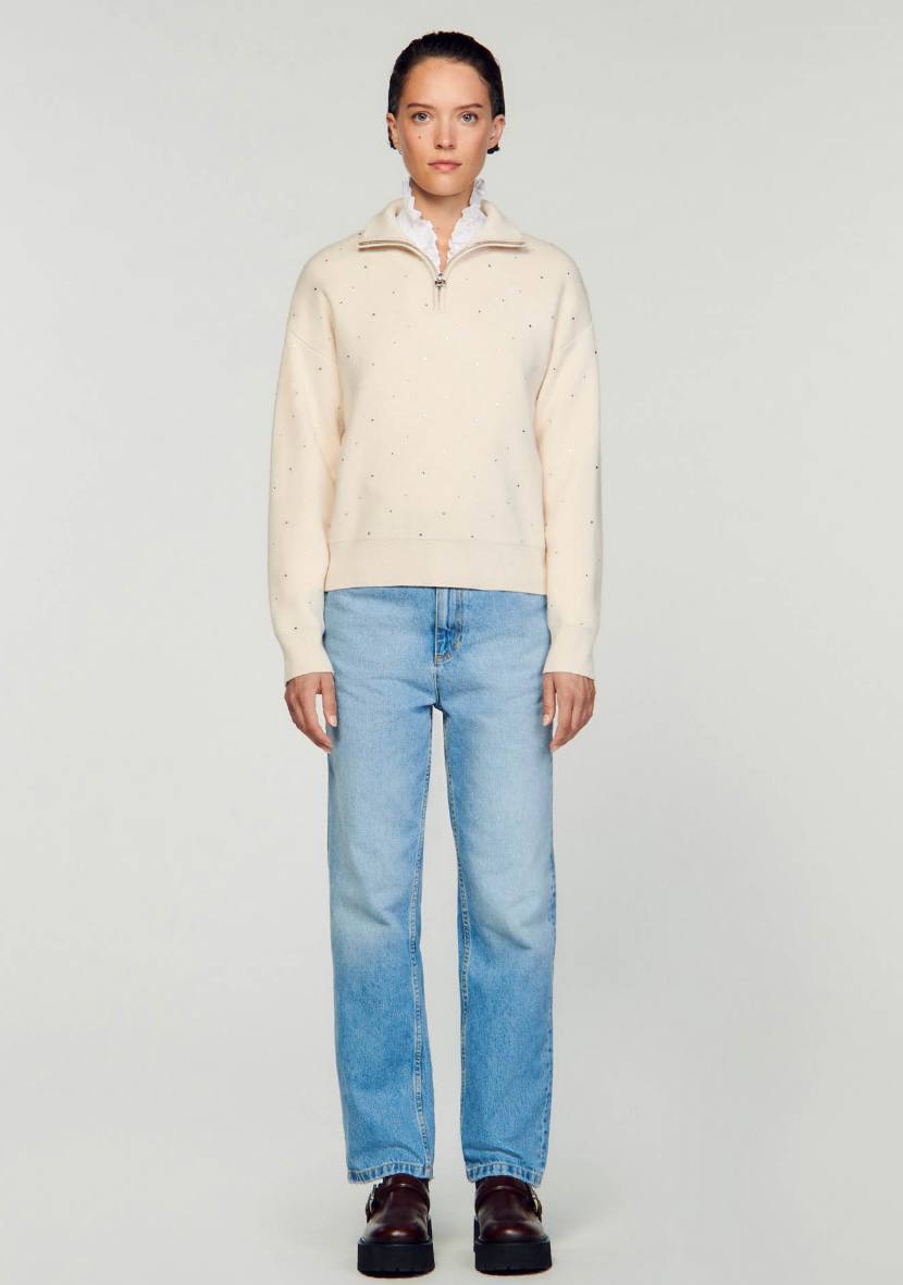 СВИТЕР В СТРАЗЫ SANDRO