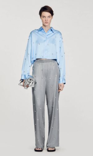 БРЮКИ В СТРАЗЫ SANDRO