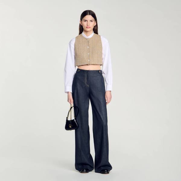 ТВИДОВЫЙ ЖИЛЕТ SANDRO