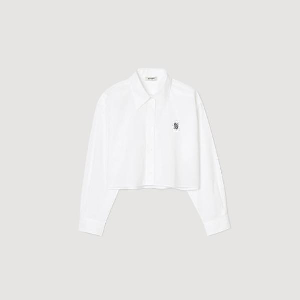 УКОРОЧЕННАЯ РУБАШКА SANDRO — изображение 7