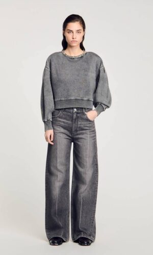 УКОРОЧЕННЫЙ СВИТШОТ SANDRO