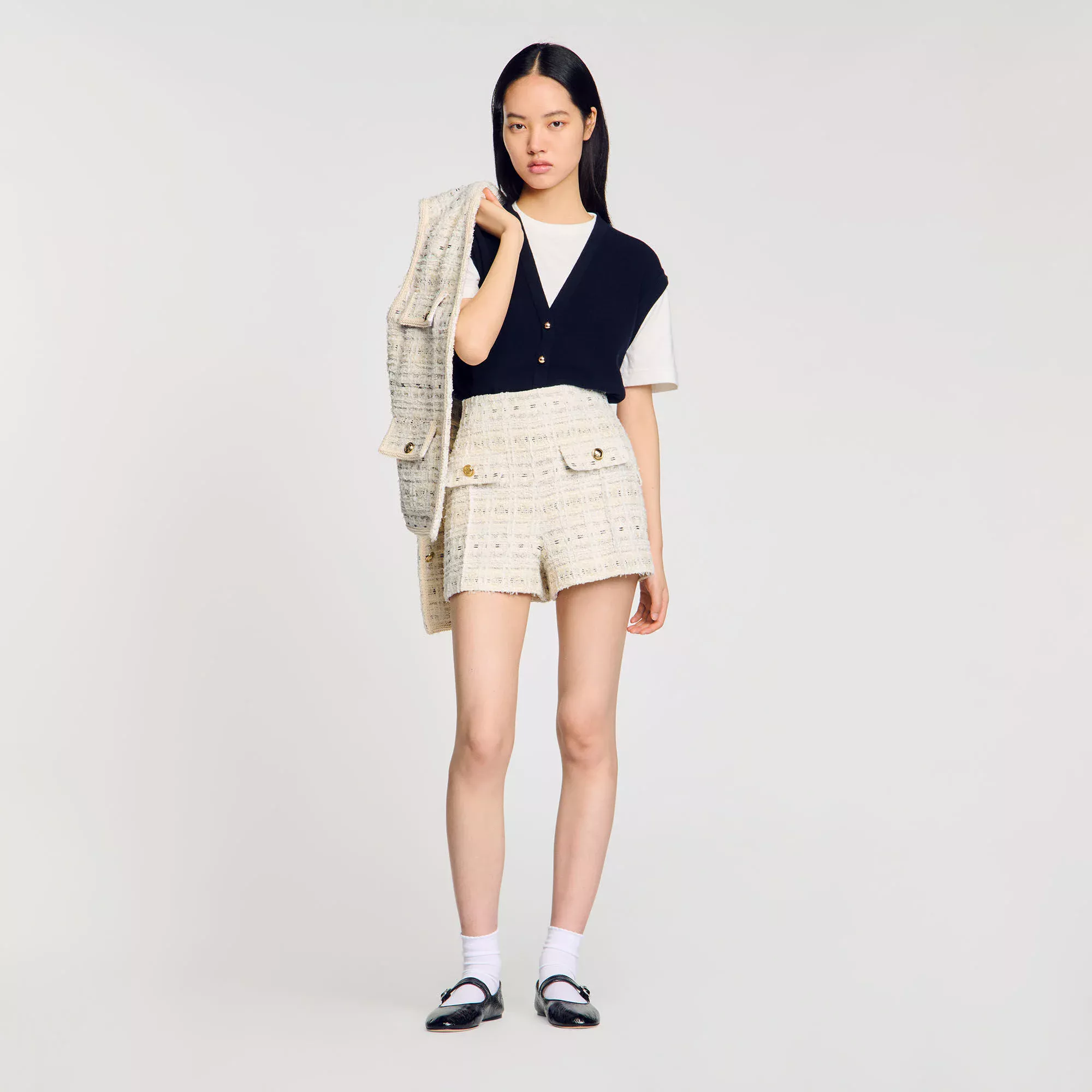 ТВИДОВЫЕ ШОРТЫ SANDRO