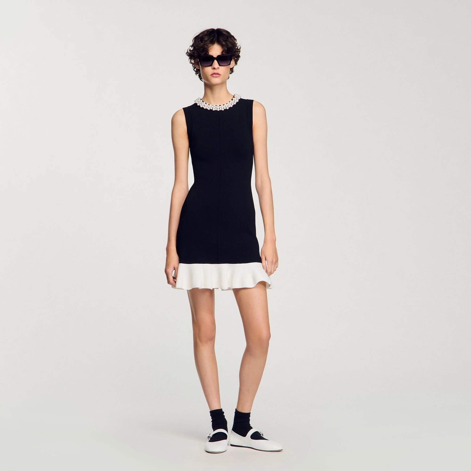 ДВУХЦВЕТНОЕ ПЛАТЬЕ SANDRO